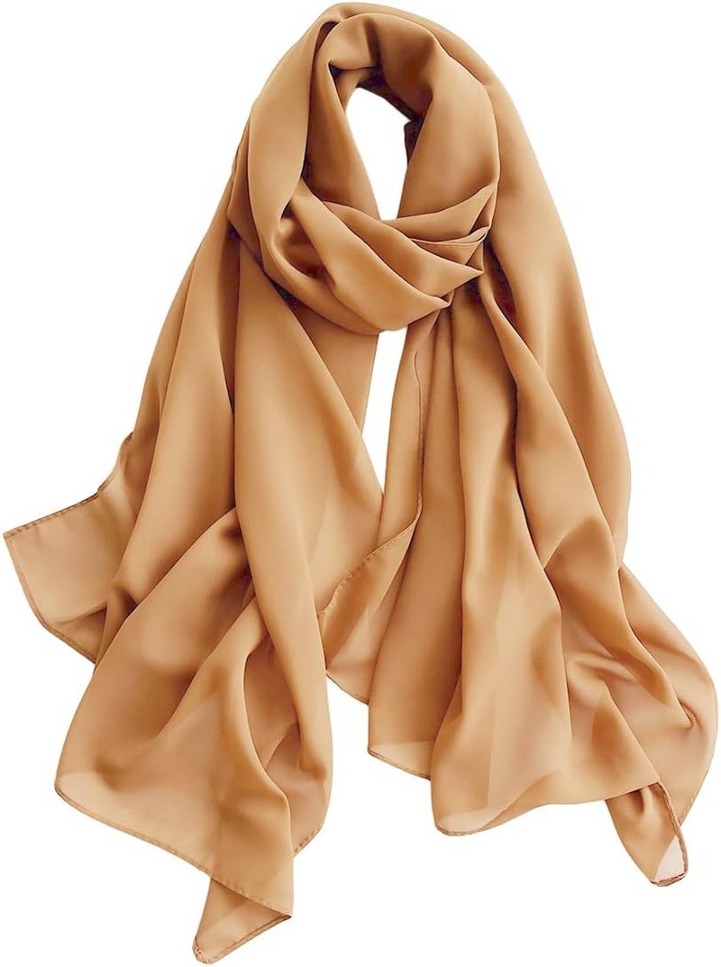 Harewom Chiffon Hijab for Women Sheer Shawl and Wraps for Wedding Bridal Scarves Summer Lightweight Sun-proof Scarf - Image 1